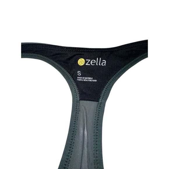 Zella Racerback Sports Bra Size Small Army Green Wirefree - Picture 4 of 7